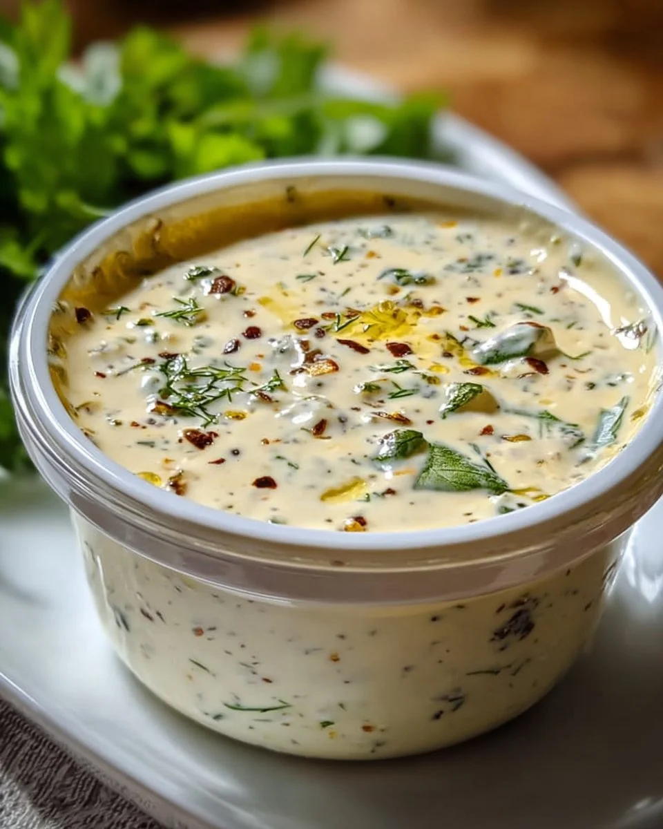 Leckere Salatsoße im Restaurantstil für frische Salate