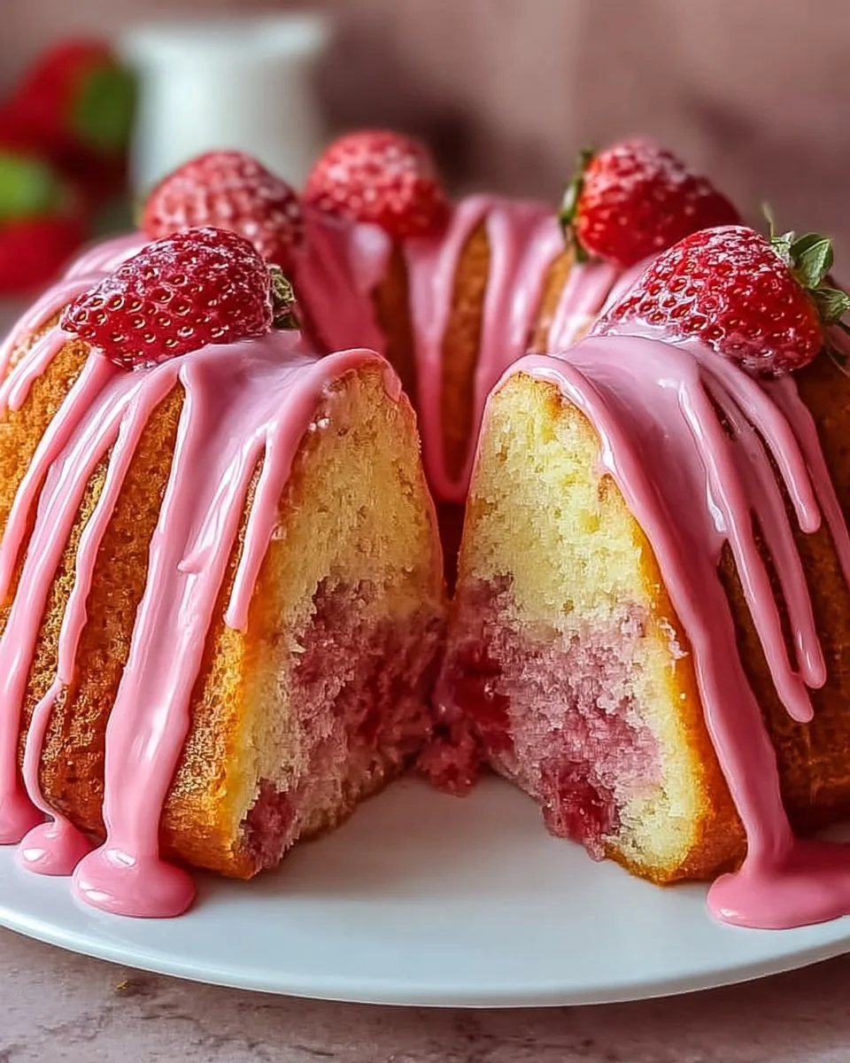 Erdbeermilchshake-Gugelhupf, ein fruchtiger und saftiger Kuchen für jeden Anlass