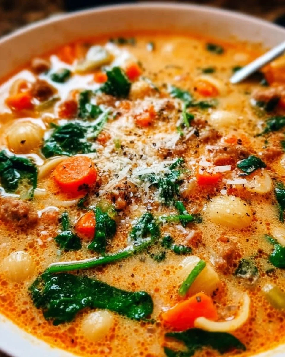 Herzhafte toskanische Suppe mit Gemüse und Kräutern