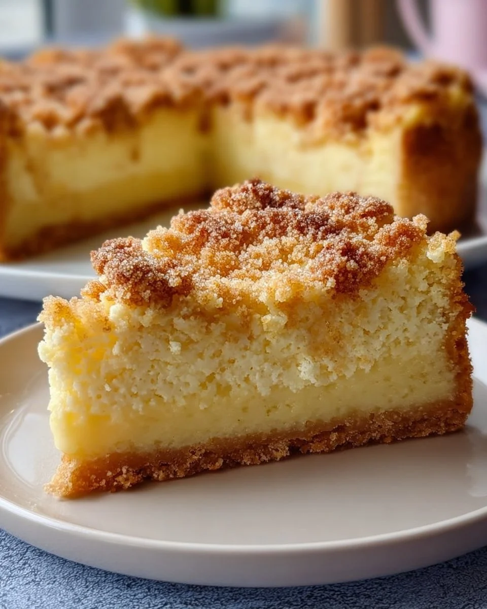 Himmlischer Streuselkuchen mit Pudding auf einem Teller