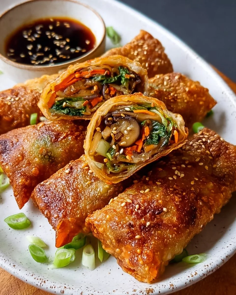 Knusprige vegane Gemüsetaschen auf einem Teller, ideal für ein gesundes Abendessen