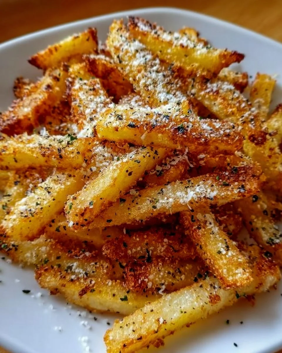 Kohlrabi-Pommes frisch zubereitet auf einem Teller