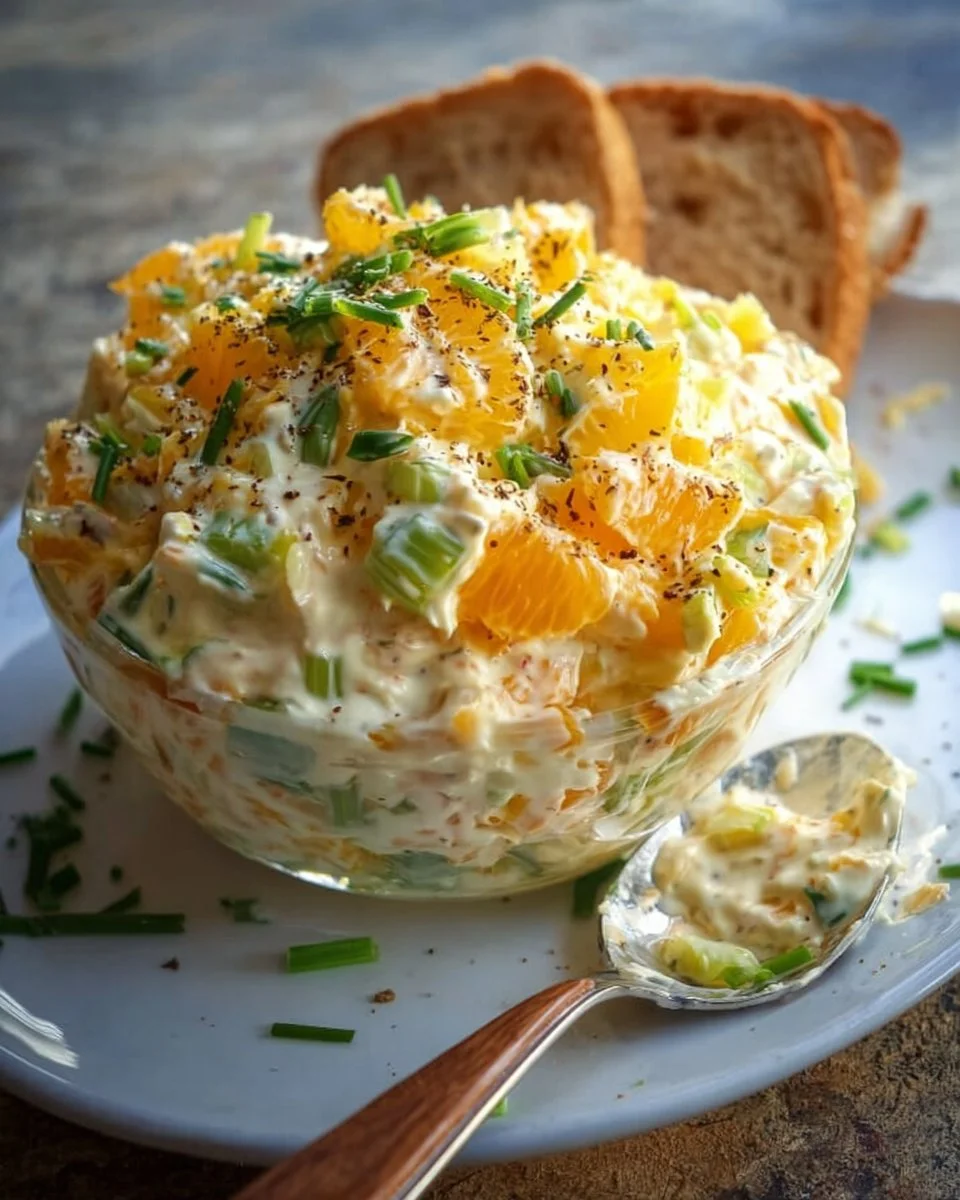 Lauch Mandarinen Aufstrich, frisch und lecker zubereitet