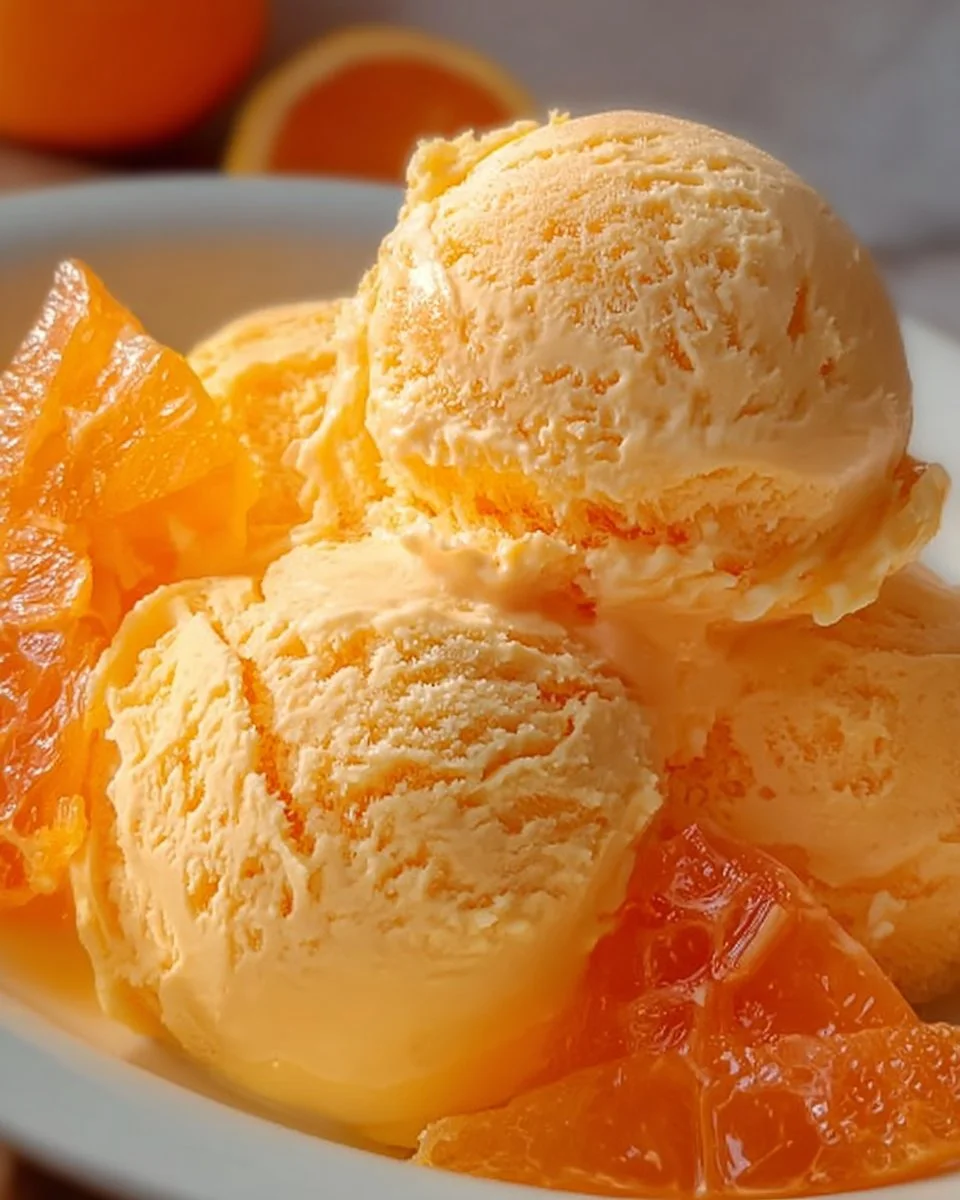 Orangeneis ohne Eismaschine Rezept mit einfachen Zutaten