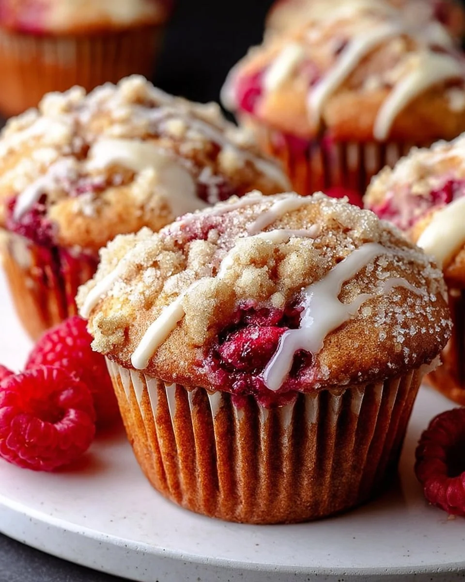 Leckere Himbeer Muffins mit weißer Schokolade, frisch gebacken.