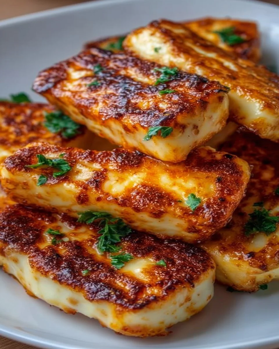 Knusprig gebratener Halloumi aus der Luftfritteuse