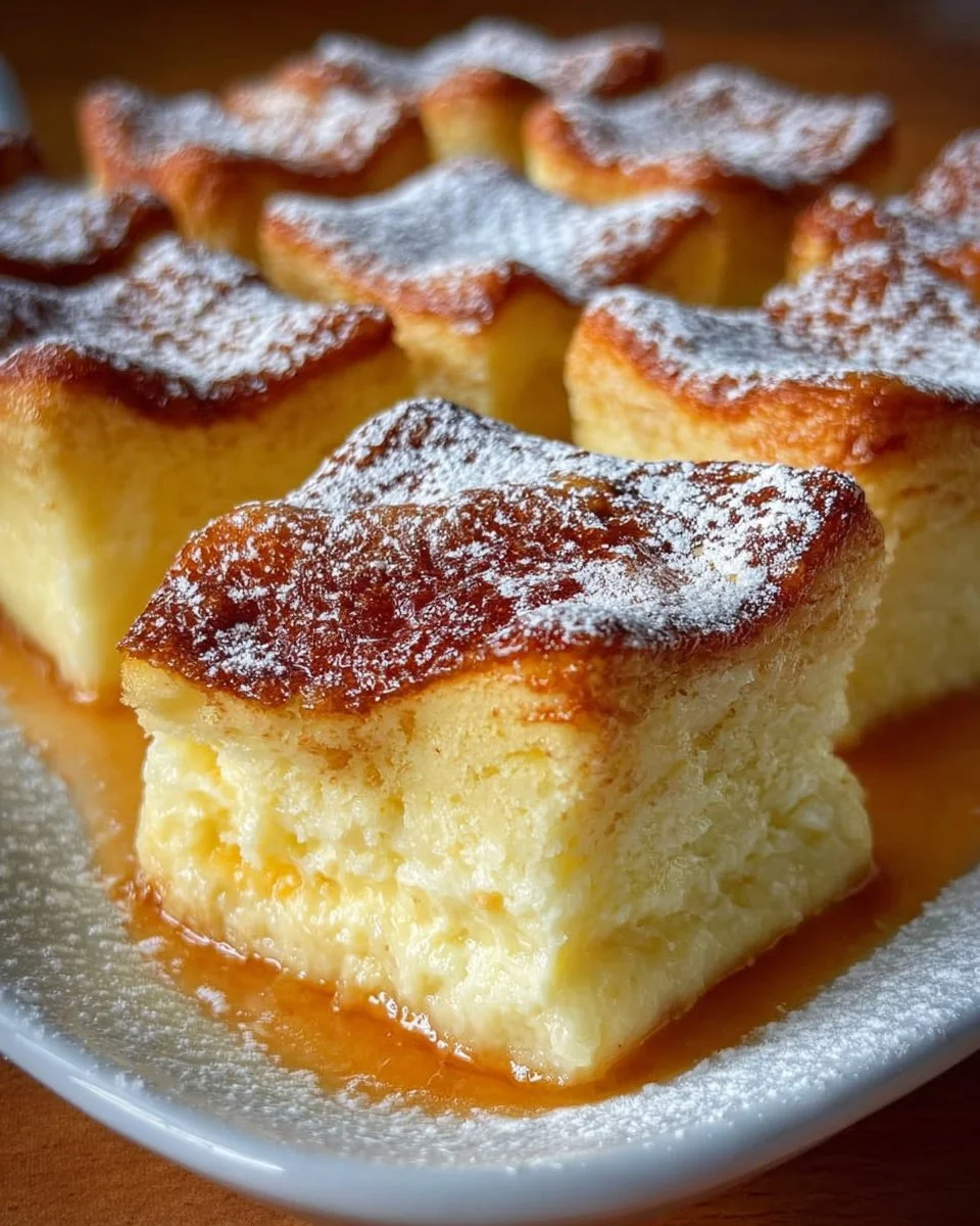 Frisch gebackene Puddinghörnchen auf einem Teller