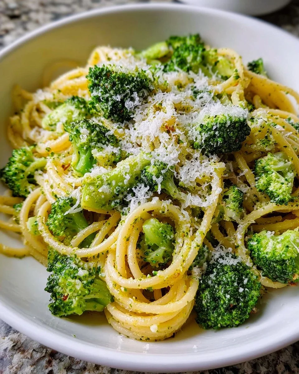Gesundes Broccoli-Pasta Gericht mit frischen Zutaten