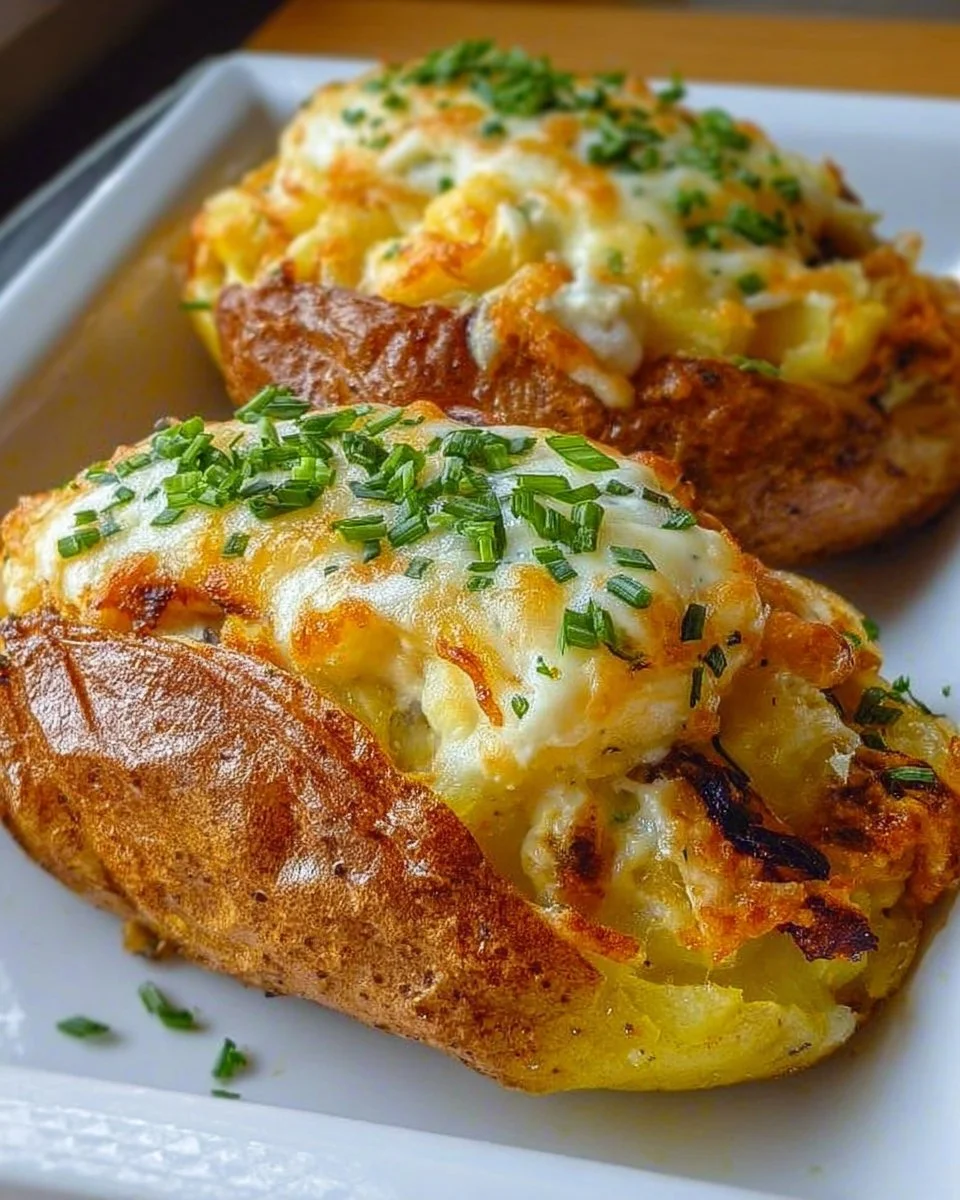 Fantastische Kartoffeltaschen mit Doppelrahm Frischkäse auf einem Teller