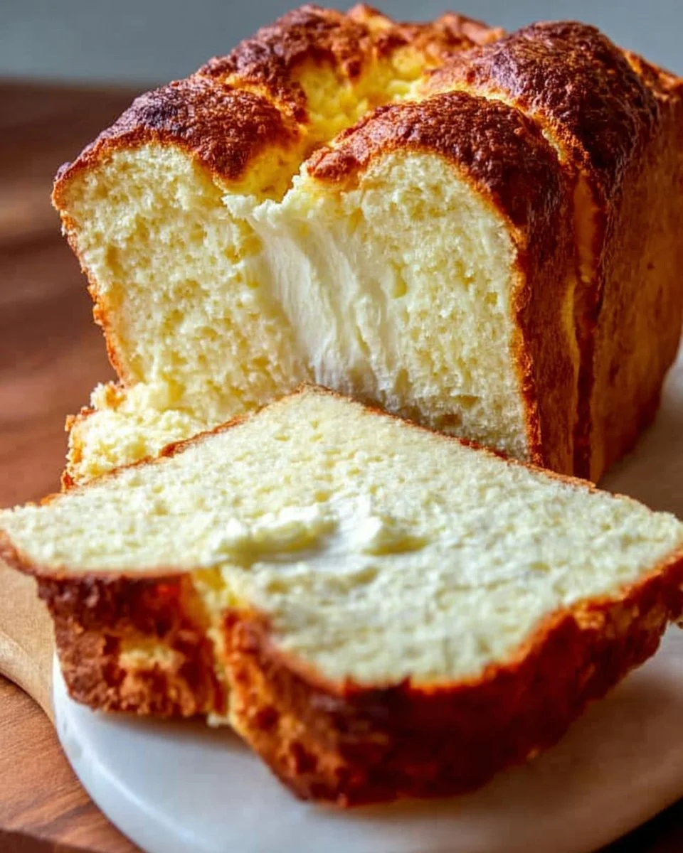Leckeres Joghurtbrot frisch gebacken auf einem Tisch