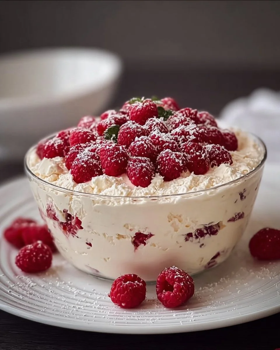 Ein verführerisches Schneegestöber Dessert mit Sahne und Schokoladenstückchen