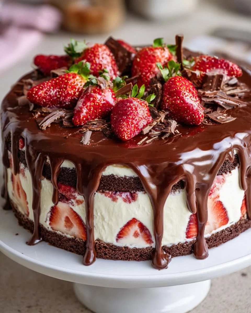 Leckere Yogurette-Torte mit fruchtiger Joghurtfüllung und Schokoladenglasur