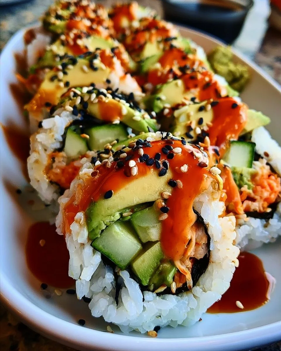California Roll Sushi Schalen mit frischen Zutaten und Fisch