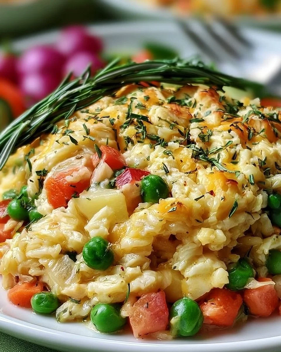 Köstliches Cheddar-Bay-Hühnchen-Cobbler Gericht