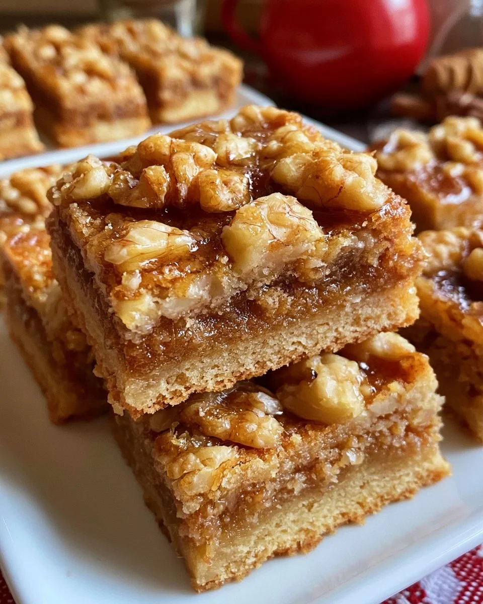 Leckere Ahorn-Walnuss-Riegel mit Ahornsirup und Walnüssen