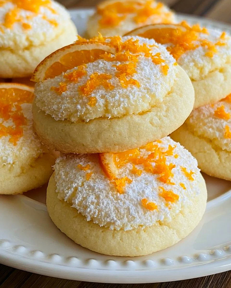 Orange-Cremesicle-Zuckerplätzchen auf einem Teller